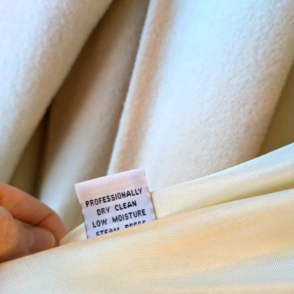 Otello Pelle Vintage Wool Blend White Coat 16/18 - Picture 7 of 15